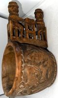 Skulptur Tasse geschnitzt Holz Antik