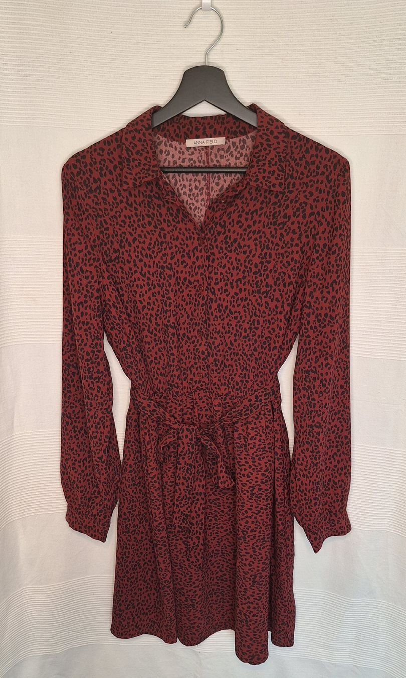 Vestiti: Blusenkleid Rot mit Leoprint - Grösse 40 – Nuovo (secondo la descrizione) da Zürich venduto da Milas_closet