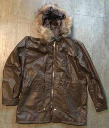 Echt Leder Mantel aus sehr weichem Leder braun Grösse S (M)