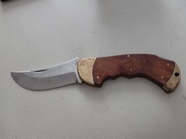 Klappmesser Edelstahl Holzgriff Messing Backen gebraucht