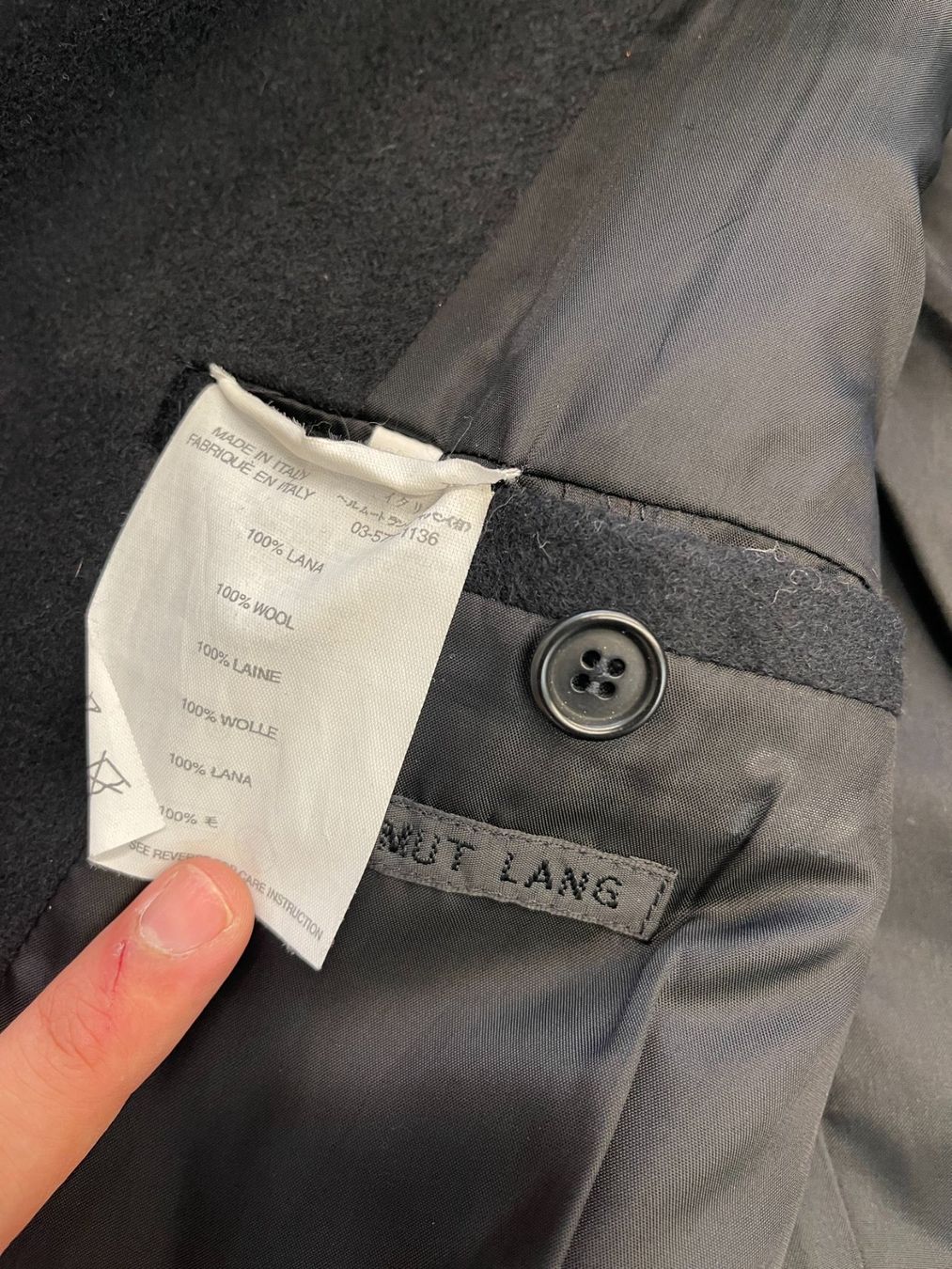 Cappotti: Helmut Lang AW98 Vintage Wool Coat, M-L – Usato da Zürich venduto da drooppee 5