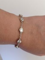 Diamant Armband mit 7 Zirkonia Steinen Silber 925 wie neu