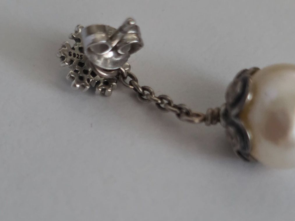 Pandora Orecchini pendenti & Orecchini a lobo: Pandora Ohrstecker 925 mit Ohrhänger – Usato da Wittenbach venduto da rose_rosi 2