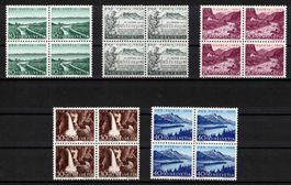 Pro Patria 1954 Serie im 4er-Block **