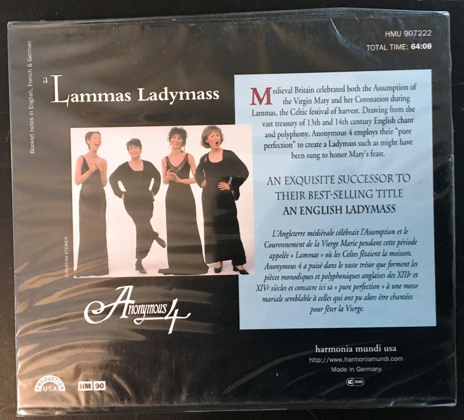 CD: Anonymous 4 – A Lammas Ladymass – Nuovo e nell'imballaggio originale da Oftringen venduto da Vucki 3