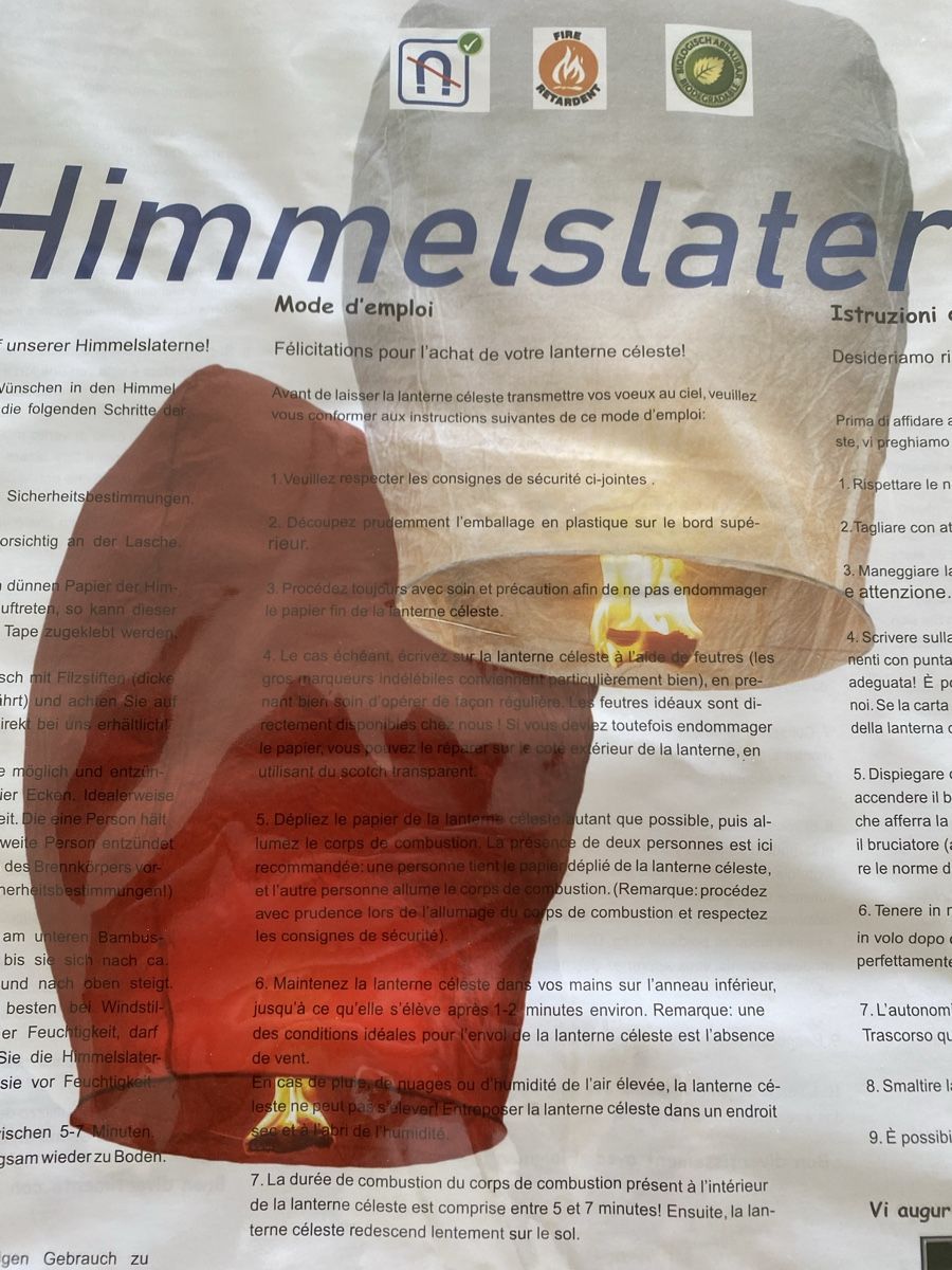 Laternen: Flammea Himmelslaterne Neu  – Neu und originalverpackt aus Zürich von Angela69 1
