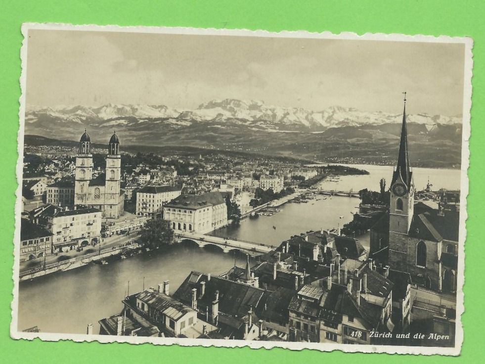 Cartoline postali: Zürich und die Alpen – Usato da Zürich venduto da t24_de