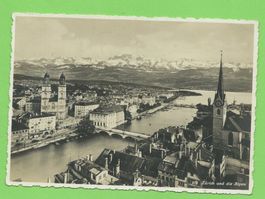 Zürich und die Alpen