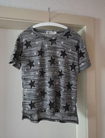 Lässiges T-Shirt Sternen transparent M - NEU -