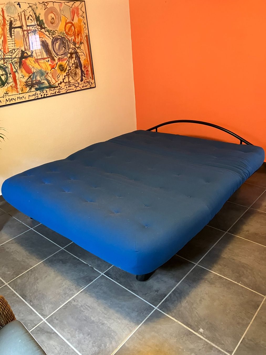 Pfister Betten: Bettsofa, in bestem Zustand/blau – Gebraucht aus Losone von ros_jq8t