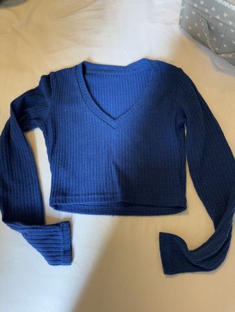 Maglioncino a coste blu scuro taglia S