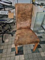 Stuhl KARE DESIGN braun Kunstleder mit Holzfüssen gebraucht
