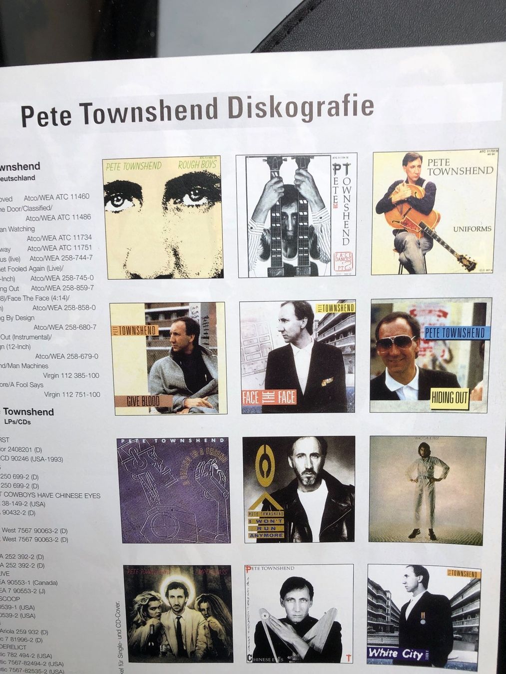 Riviste & Magazine: Pete Townshend – Usato da Aeschi SO venduto da Stones55 3