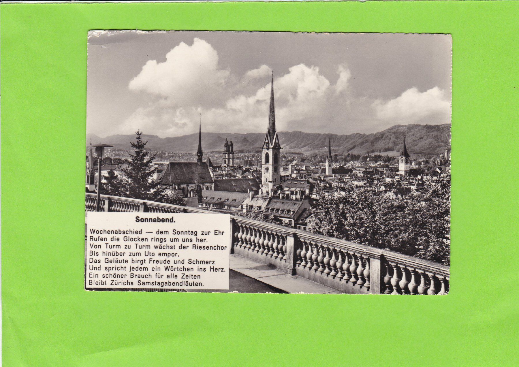 Ansichtskarten: Zürich-Sonnabend – Gebraucht aus St. Peterzell von neckertal