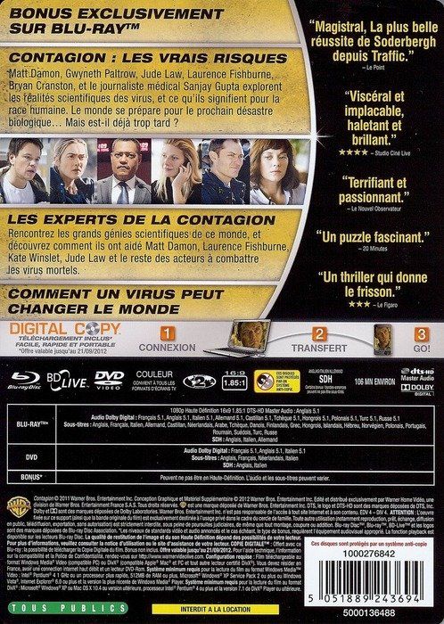 Tutti i DVDs: CONTAGION – Nuovo (secondo la descrizione) da Bursins venduto da Adabel 1