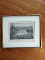 Stich Rheinfall mit Rahmen