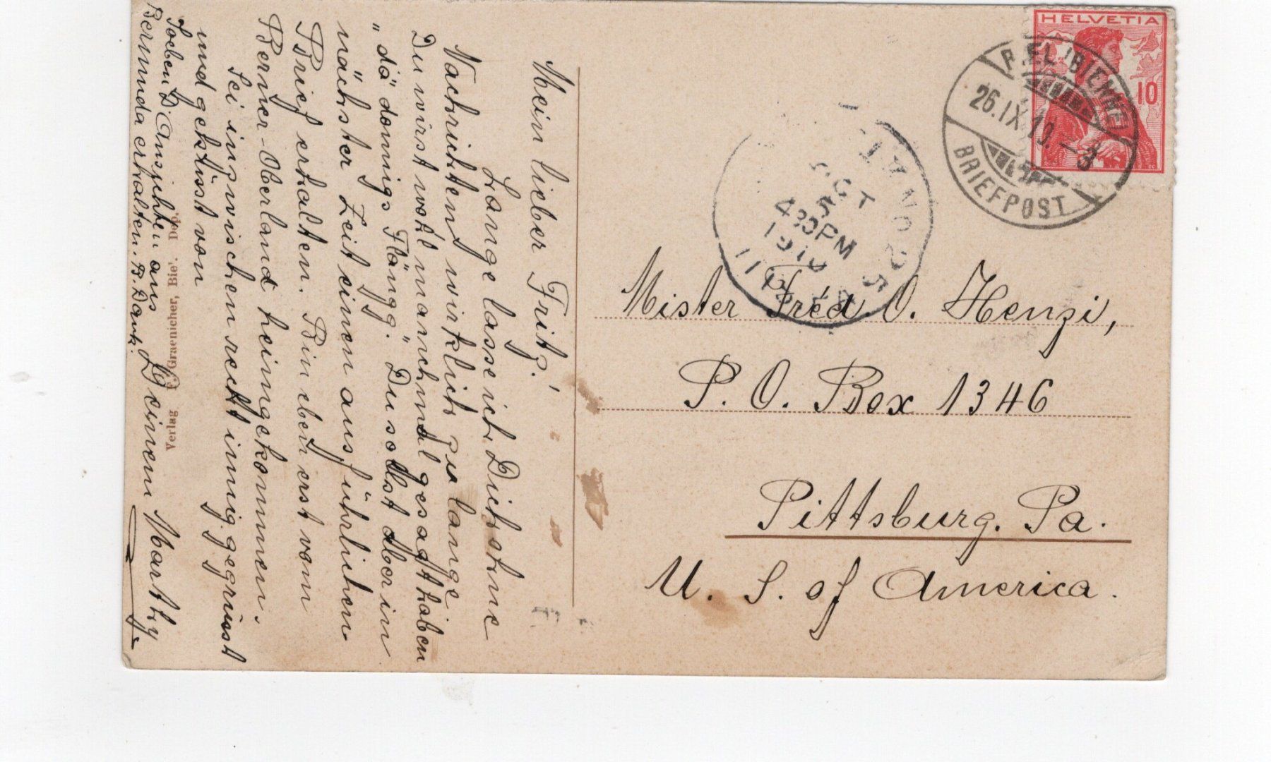 Cartoline postali: Vignelz bei Biel – Usato da Rapperswil SG venduto da INTELVI 1