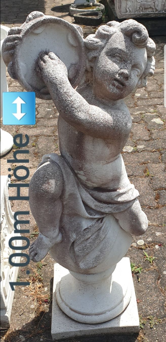 Statuette: Engel - Putte - Putti - Steinfigur - Gartenfigur - 1 Meter - – Usato da Staufen venduto da jasminm01