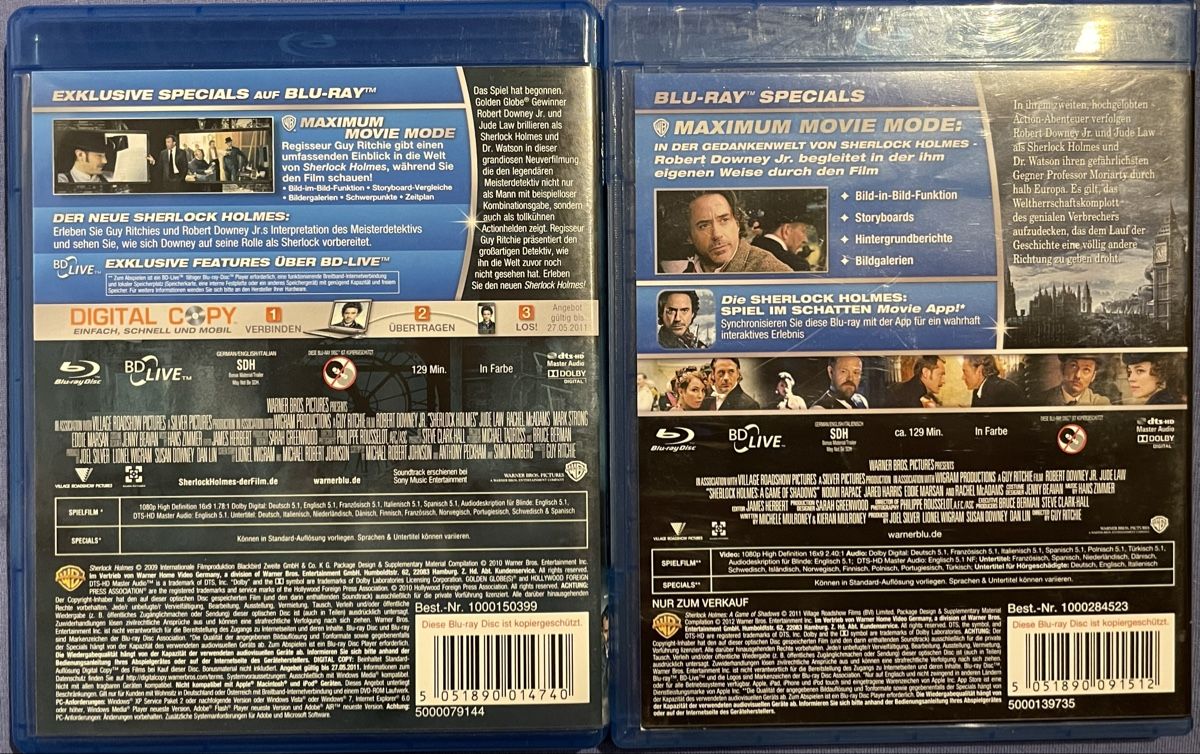 Tutti i DVDs: Sherlock Holmes 1 + 2 – Usato da Waldenburg venduto da Gonzo8 1