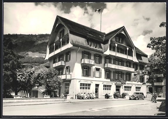 Cartoline postali: AK Lungern, Das Hotel Löwen – Usato da Berlin venduto da bartko-reher