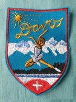 Vintage Badge Wappen DAVOS ST. GALLER STICKEREI