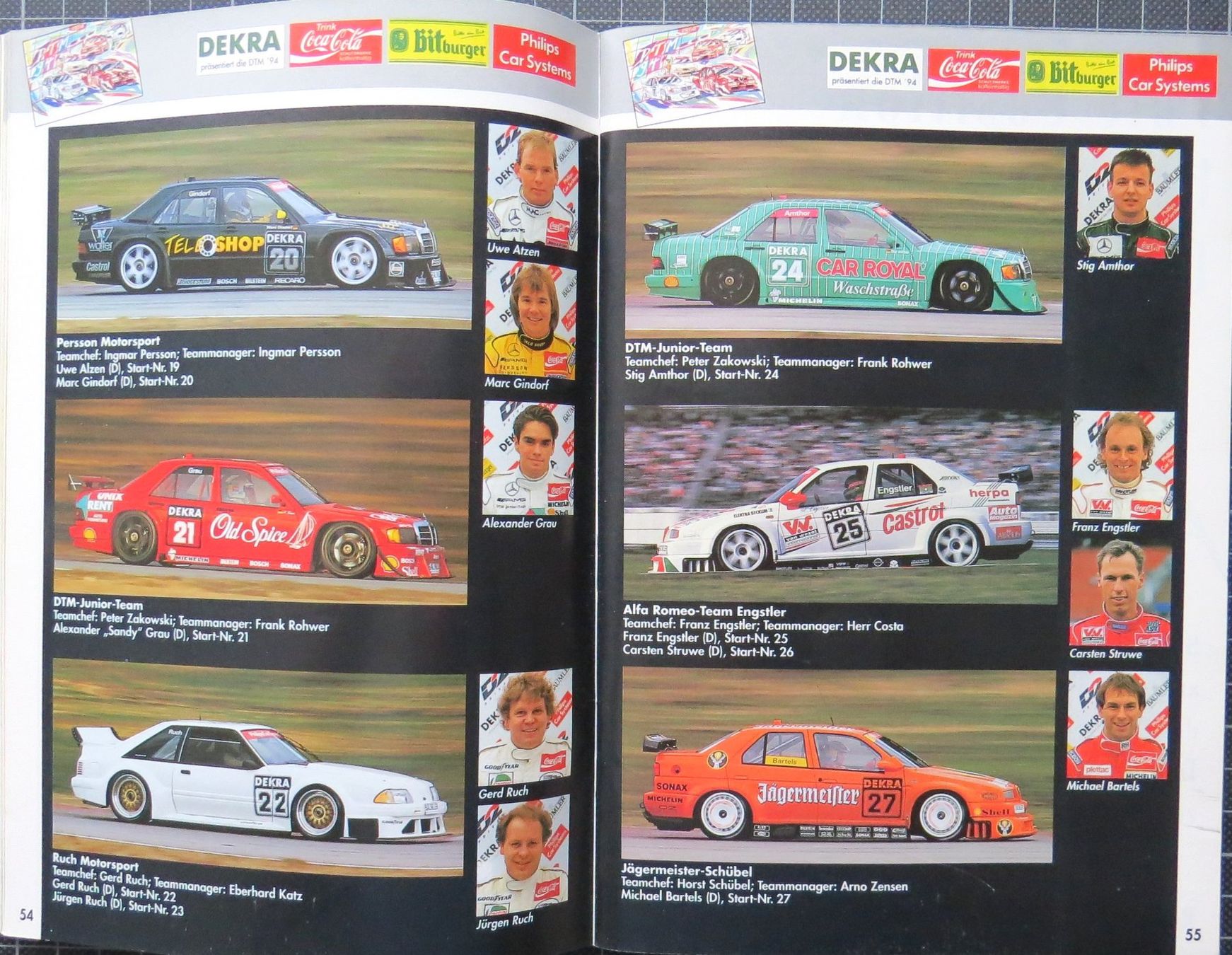 Documenti: Programm DTM in Nürnberg von 1994 inkl. Eintr.karte – Usato da Ettingen venduto da campione_1 2