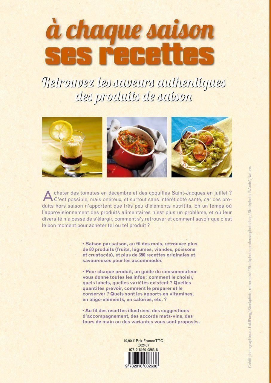 Libri: A chaque saison ses recettes – Usato da Lausanne venduto da BrigitteAnne 1