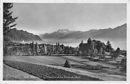 Blonay (VD) Schloss und Dents du Midi