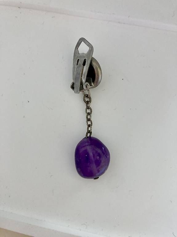 Orecchini pendenti & Orecchini a lobo: Amethyst Ohrclips – Usato da Luzern venduto da and_2hbf 1