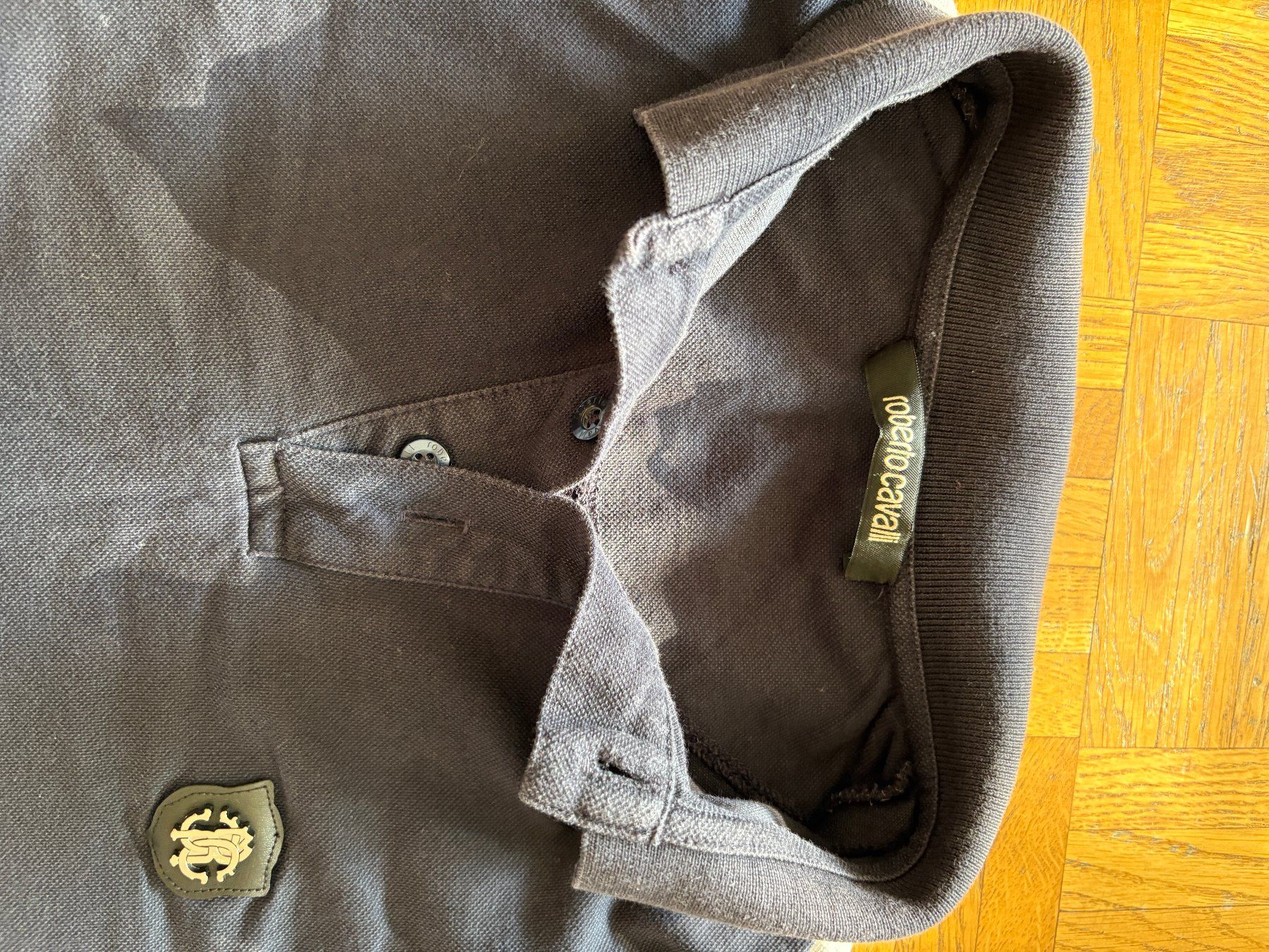 Roberto Cavalli Magliette Polo: Roberto Cavalli Navy Blue Polo Shirt – Usato da Gravesano venduto da ric_dime 1