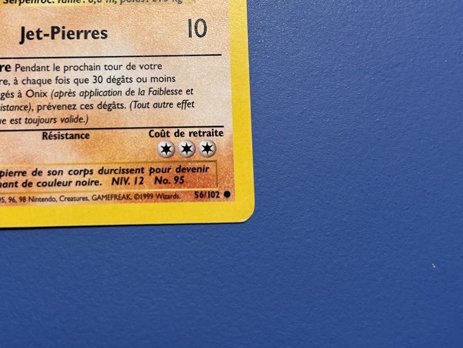 Pokémon Sammelbilder & Trading cards: Carte Pokémon Onix 56/102 Set de Base FR – Gebraucht aus Schlieren von happymerchant64 4
