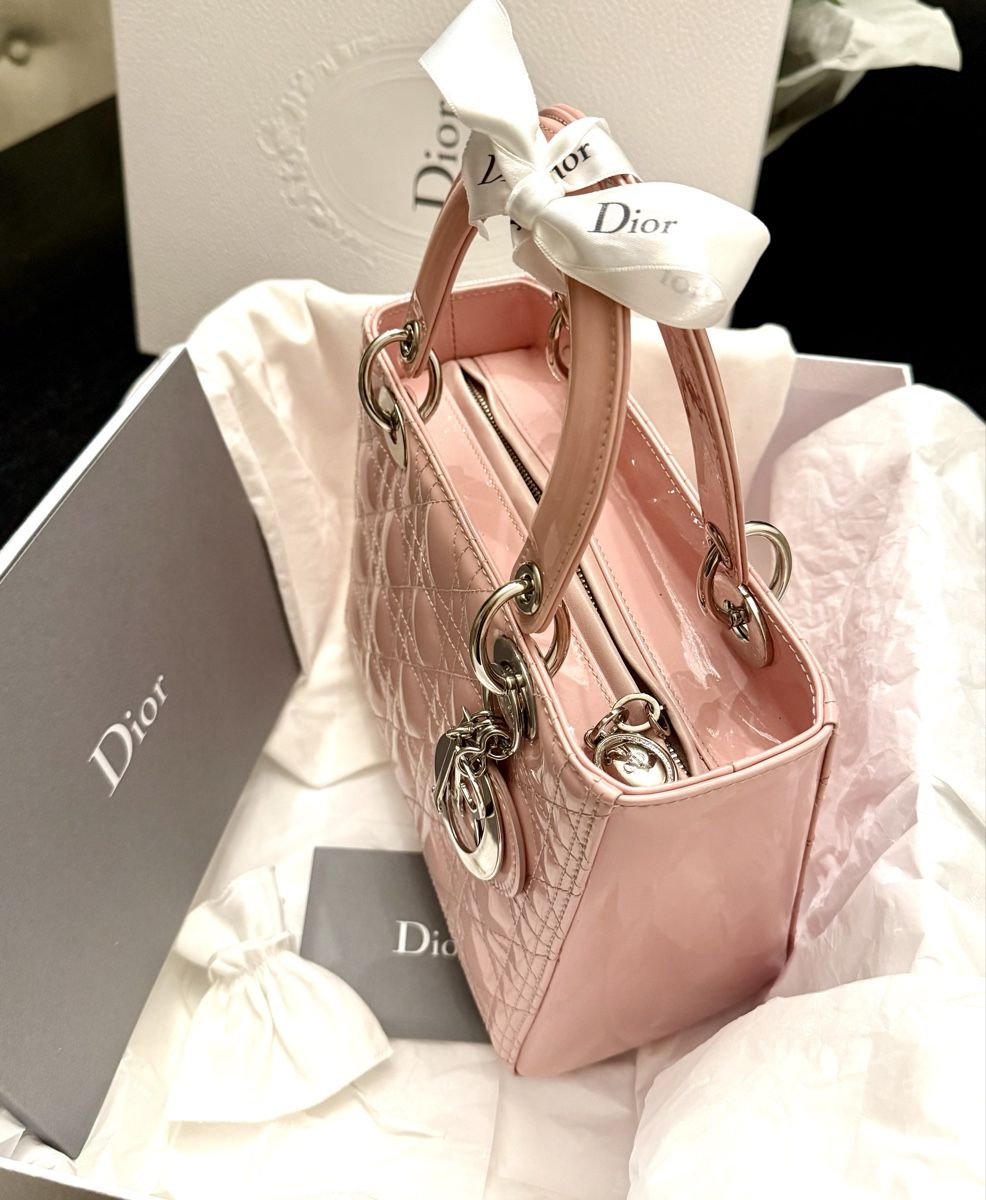 Dior Borse: Authentic Lady Dior Bag, Silver/HW,  Pale Pink. – Nuovo (secondo la descrizione) da Baar venduto da the_6lkj 1