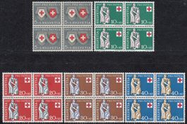81-85** PP 1957 im Viererblock, Katalog SBK 2026 Fr. 90.00