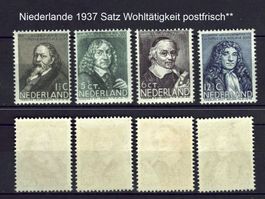 Niederlande 1937 Satz Wohltätigkeit, postfrisch**
