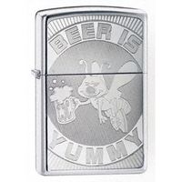 Einzigartiges Zippo Feuerzeug "Beer Is Yummy"