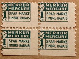 Vignetten/Spar-Marken Merkur Viererblock