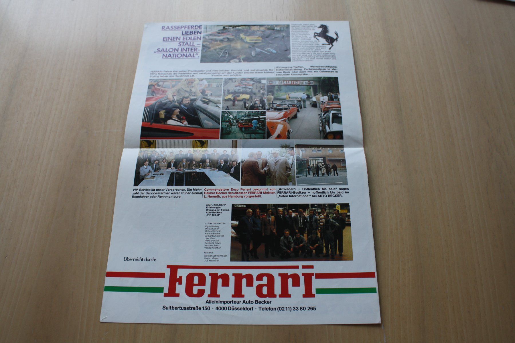 Ferrari Dokumente: Ferrari Auto Becker Prospekt 1980 – Gebraucht aus Wikon von erwin400 1