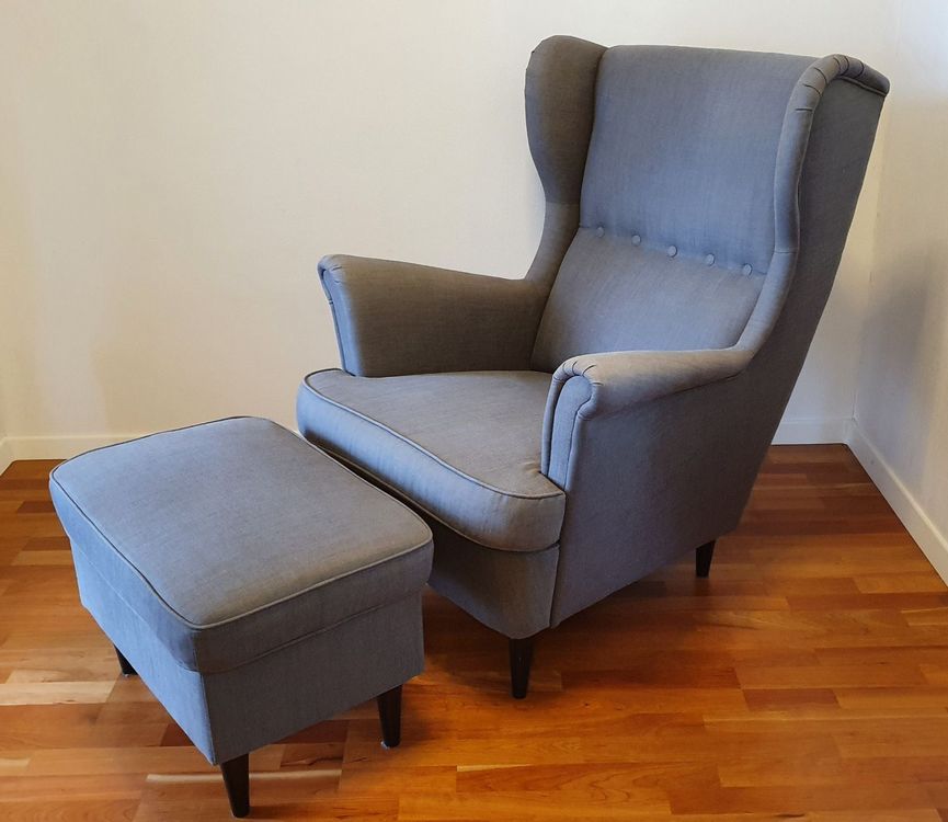 Ohrensessel und Hocker STRANDMON Ikea Kaufen auf Ricardo