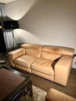 Natuzzi 2er Sofa plus Sessel - Rindsleder