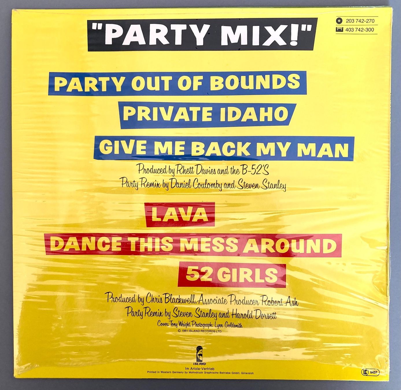 Dischi in vinile: THE B-52'S - "PARTY MIX" – Usato da Poliez-Pittet venduto da Newtown-Records 1