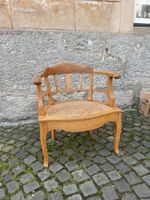 Holz Armlehnstuhl Sessel Wienergeflecht