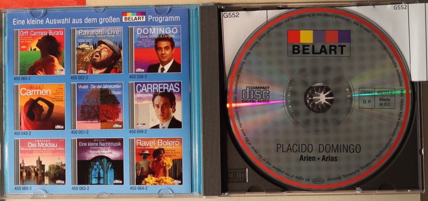 CD: Placido Domingo - Arien Aus – Usato da Luzern venduto da CONTENTI 1