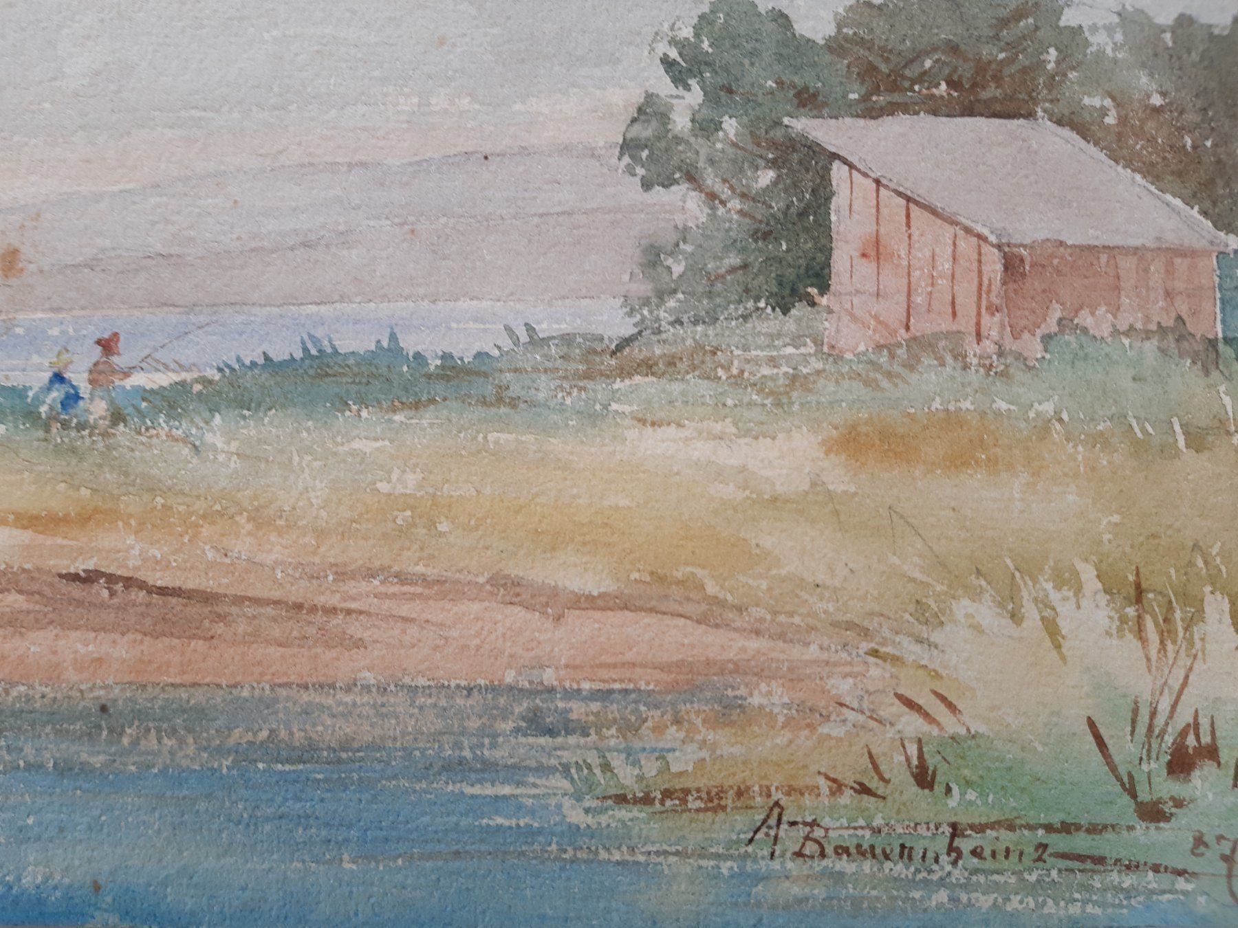 Dipinti: August BAUERNHEINZ (1838-?)pêcheur – Usato da Lausanne venduto da leneko 3