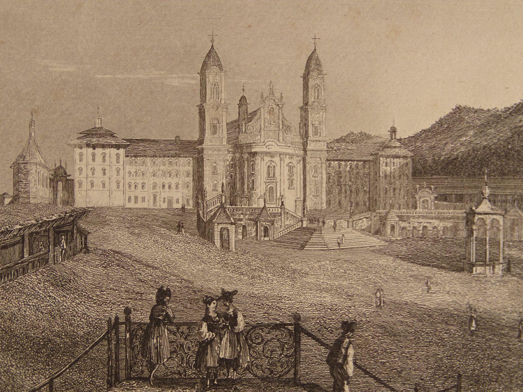 Incisioni: EINSIEDELN, STAHLSTICH 1838 – Usato da Grüningen venduto da Kartensammler 2
