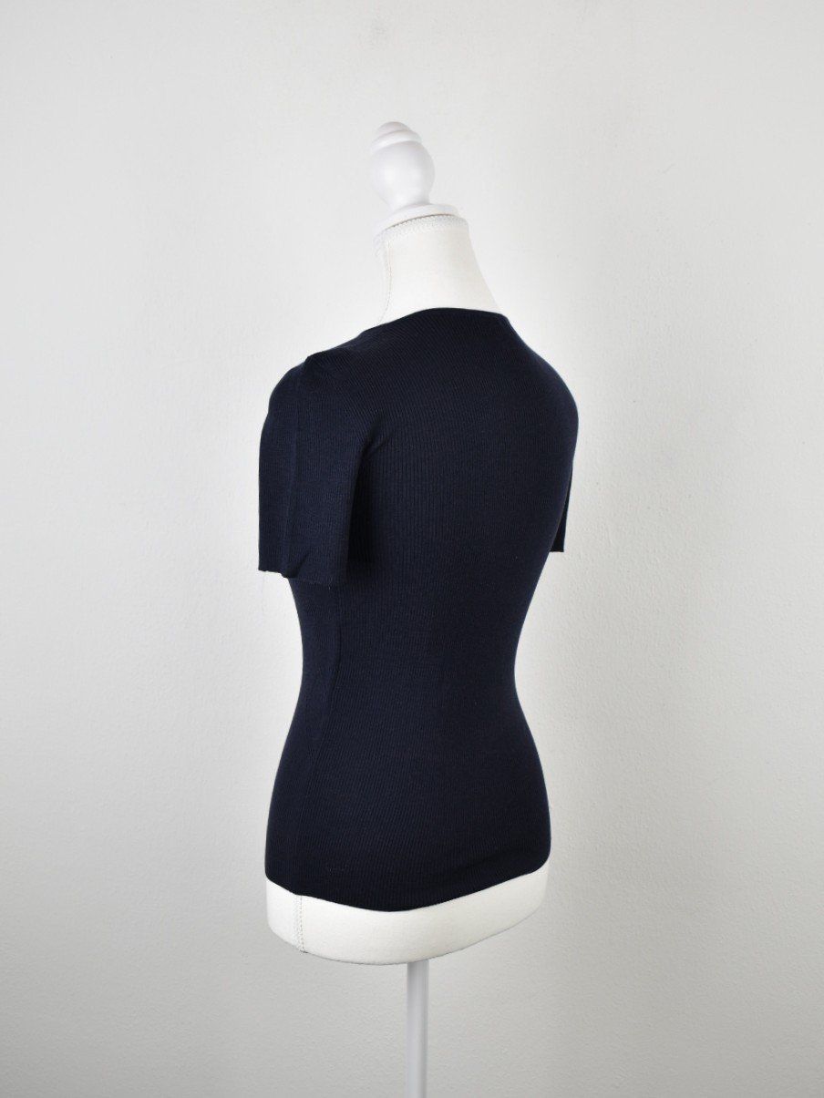 Escada T-shirt: Escada Strickshirt, Gr.36, blau, 100% Schurwolle – Nuovo (secondo la descrizione) da Nürensdorf venduto da 2ND_STORY 3