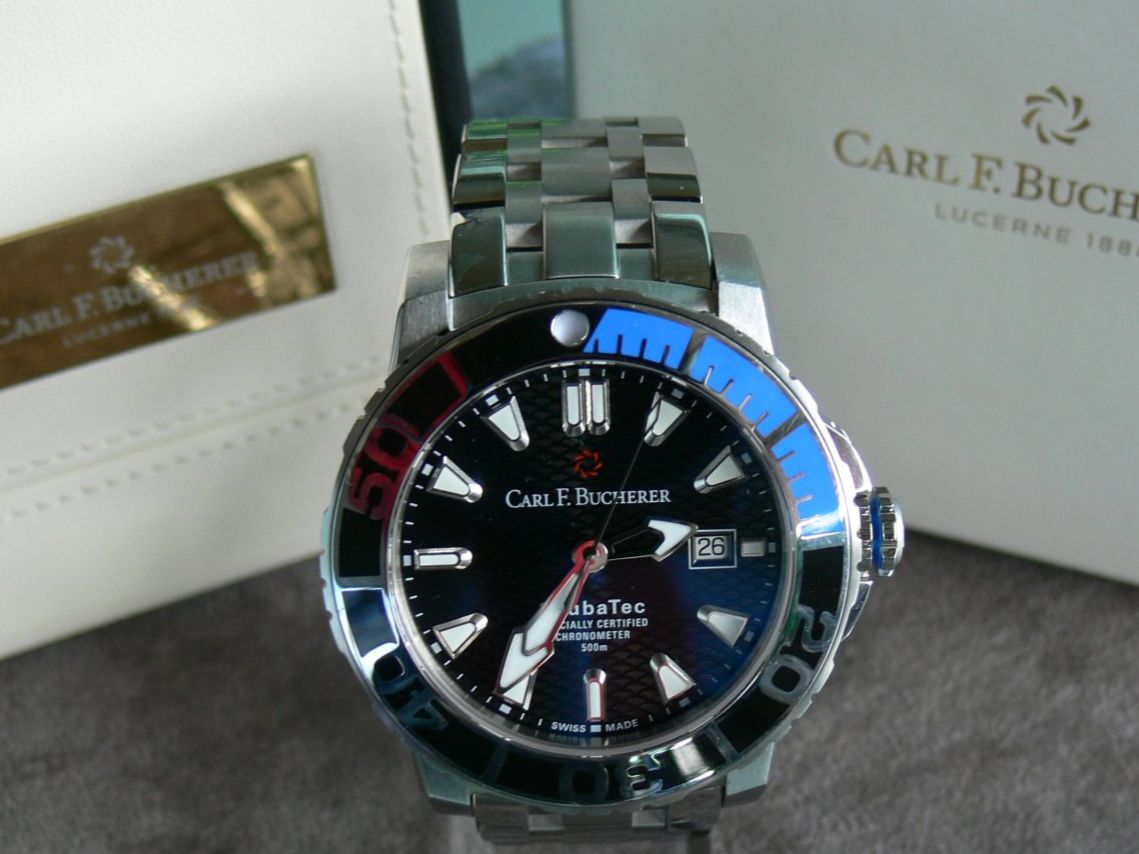 Bucherer Orologi: Carl F. Bucherer ScubaTec Patravi Automatic Diver full set – Usato da Remigen venduto da Kelias 3