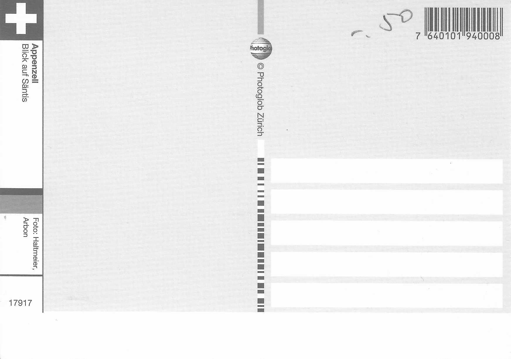Cartoline postali: Appenzell Blick auf Säntis AI – Nuovo (secondo la descrizione) da Rothrist venduto da Stranglehold 1