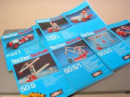 FISCHERTECHNIK 5x original Anleitung mot-1 mini-mot 50-S S1