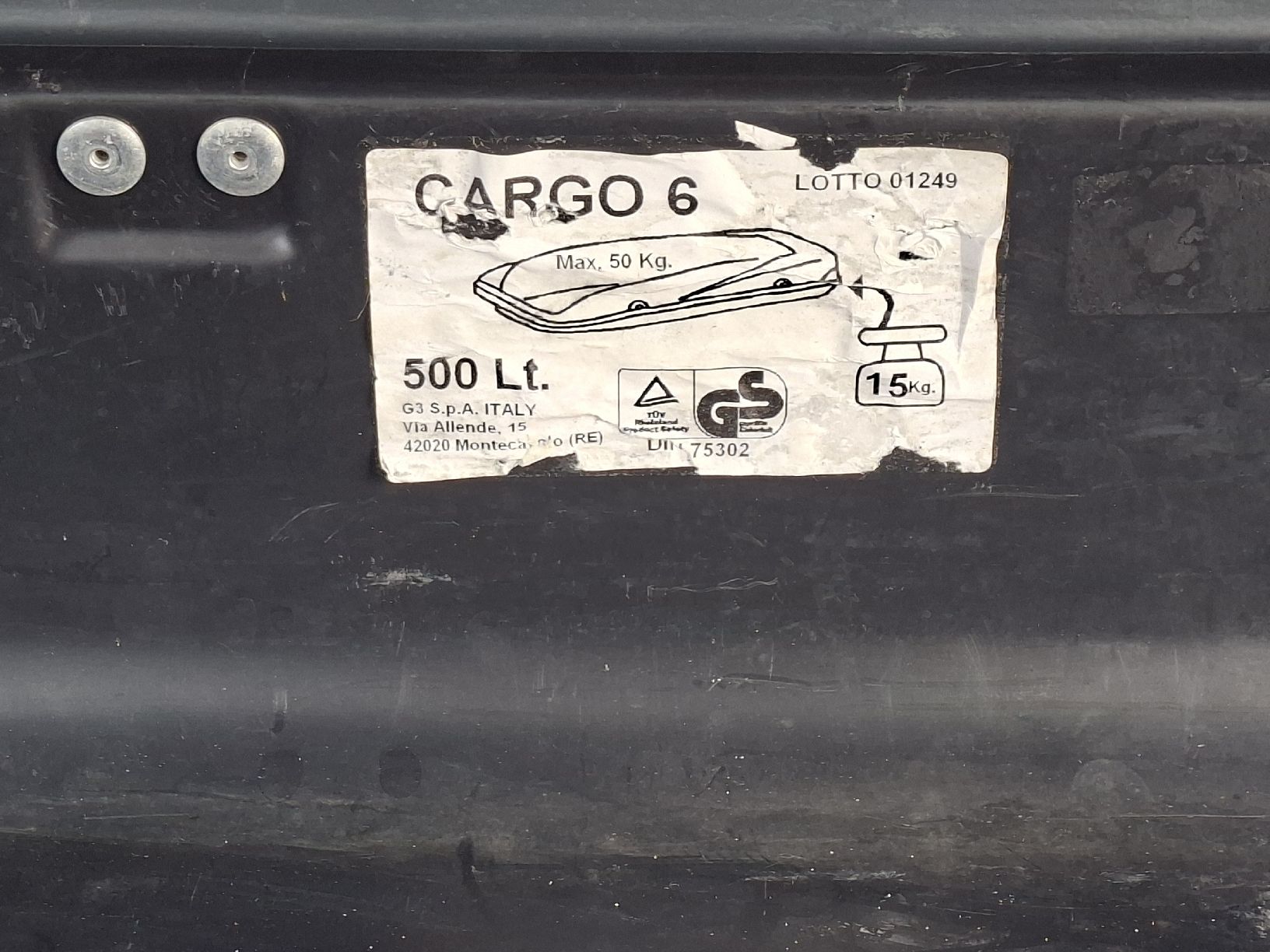 Coffres de toit: box toit 500 litres  – D'occasion à les breuleux par jlgd 4
