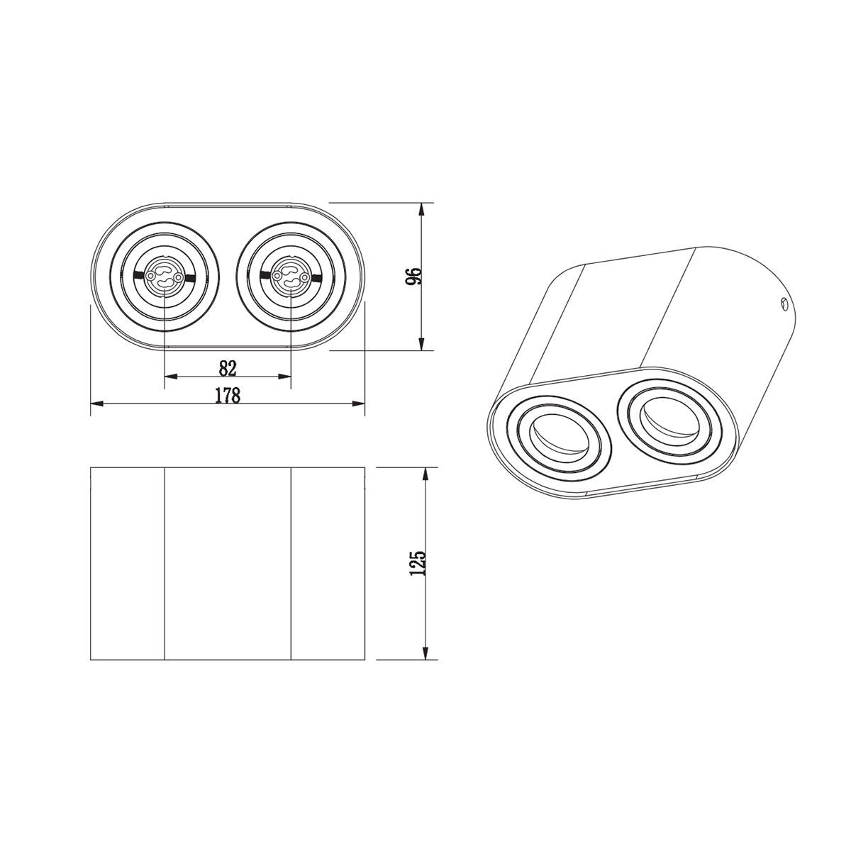Lampade: Deckenleuchte, Schwarz, 17 cm x 9 cm – Nuovo (secondo la descrizione) da Kreuzlingen venduto da Smart-Light 4